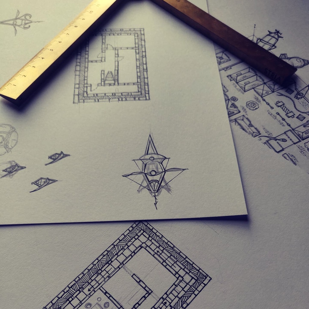 WorldbuildingIo's tweet photo. Hunter's Arch concept #sketch for #DnD #DungeonsAndDragons #map #wip #carthography #WBio https://t.co/TMqKjhb5LR