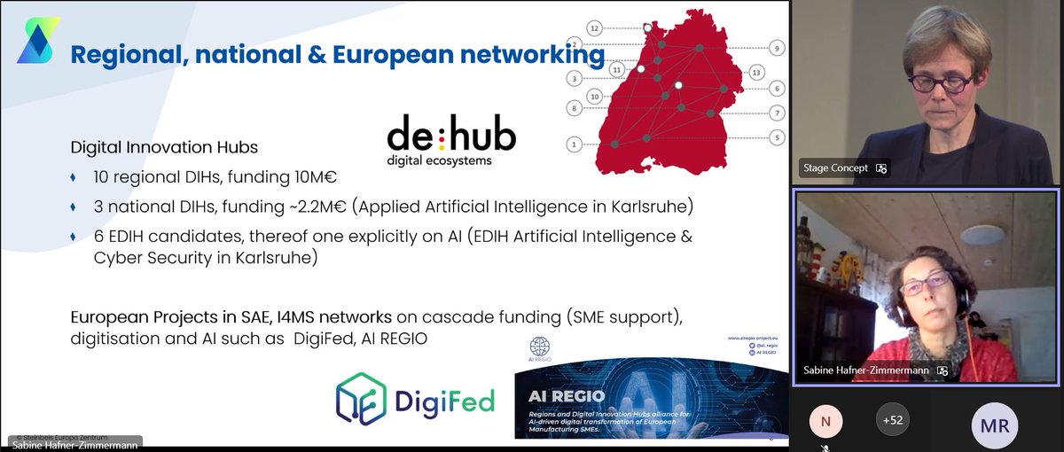 AI REGIO project was featured at the <a href="/AI4EU/">AI4EU</a> Stakeholders Forum as an enabler of #AI-uptake for #European #SMEs as part of the runnung AI initiatives in Baden-Württemberg, Germany