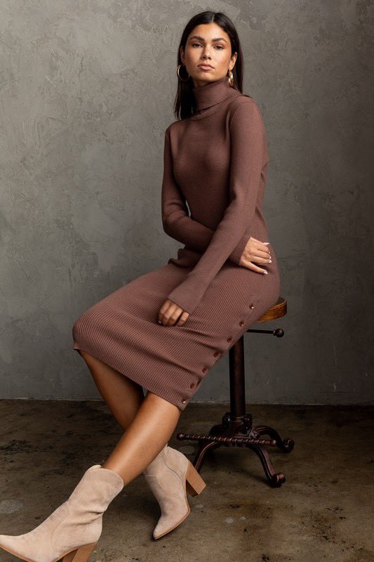 luxenetic's tweet photo. You NEED this dress 😍🤎✨

Search 🔍: Gilli Long Sleeve Turtleneck Midi Dress

Shop at 
https://t.co/Z1BP0EMADA https://t.co/cbfjo4bFhK