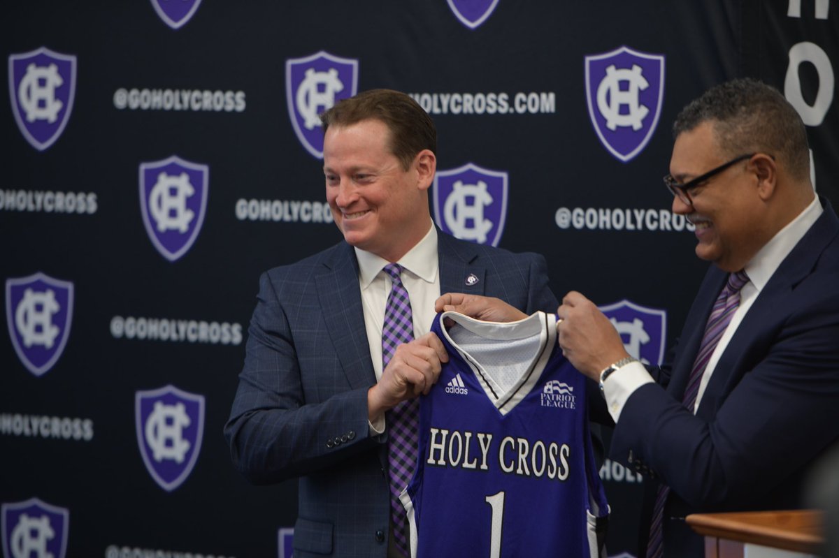 New athletic director announced at <a href="/GoHolyCross/">Holy Cross Athletics</a> Kit Hughes. <a href="/tgsports/">Worcester T&G Sports</a> <a href="/telegramdotcom/">telegramdotcom</a> <a href="/JenTandG/">Jennifer Toland</a> with President Vince Rougeau.