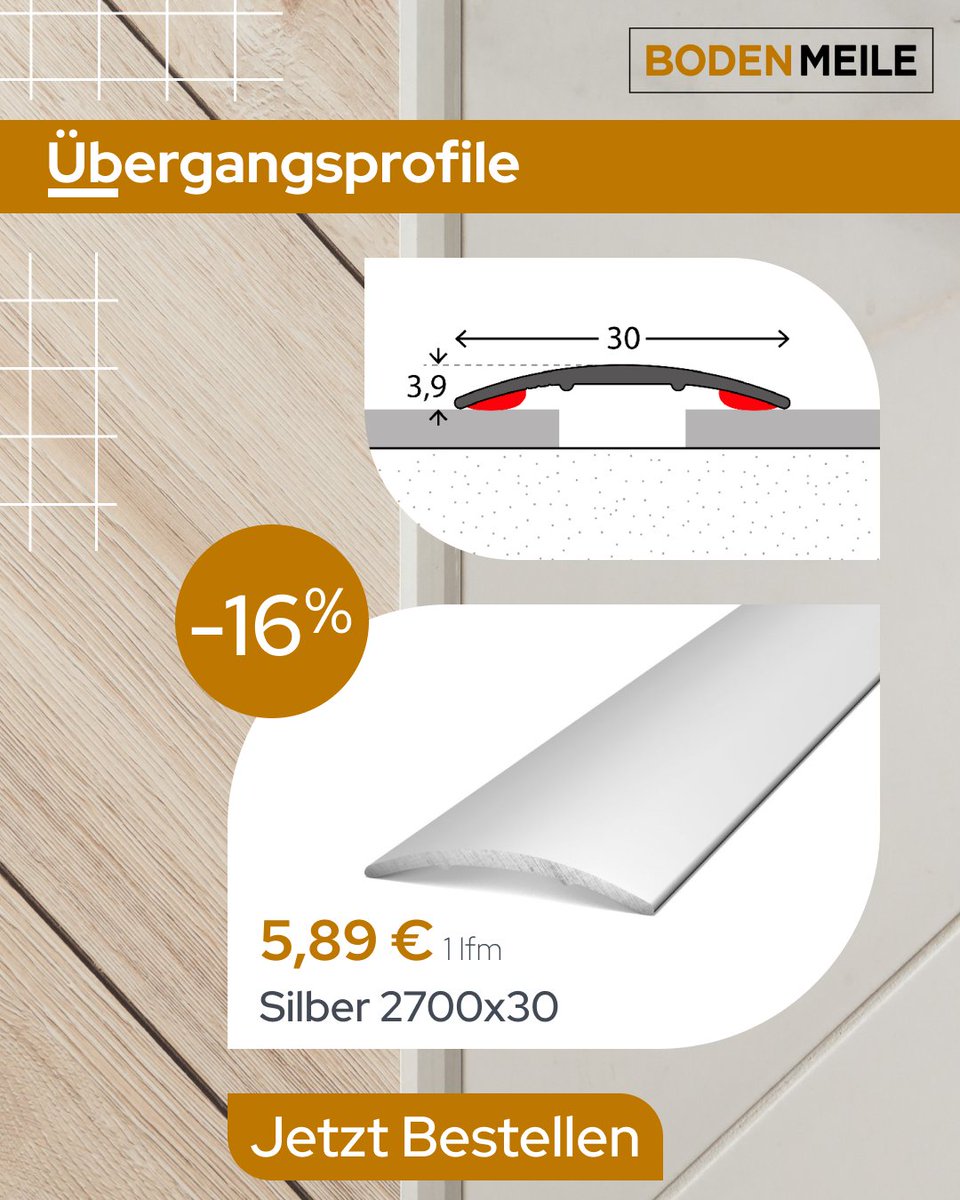 bodenmeile's tweet photo. Schienen und Profile - #Übergangsprofile

https://t.co/fBHsW3fEdi

Bestellen heute online! 

✓ Persönliche Beratung 
✓ Schnelle Lieferung 
✓ Günstige Preise

💻Web.  https://t.co/0LC7dduH56
📞Tel. +49 (0) 89 954590755
✍️Mail. info@bodenmeile.de https://t.co/qdORTOeOfZ