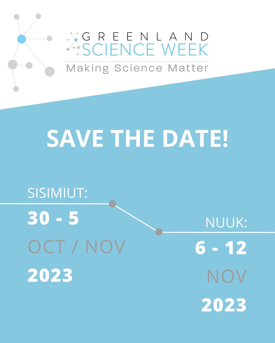 Save the date for the next Greenland Science Week in 2023! 🙌🇬🇱 scienceweek.gl #greenlandscienceweek #gsw2023