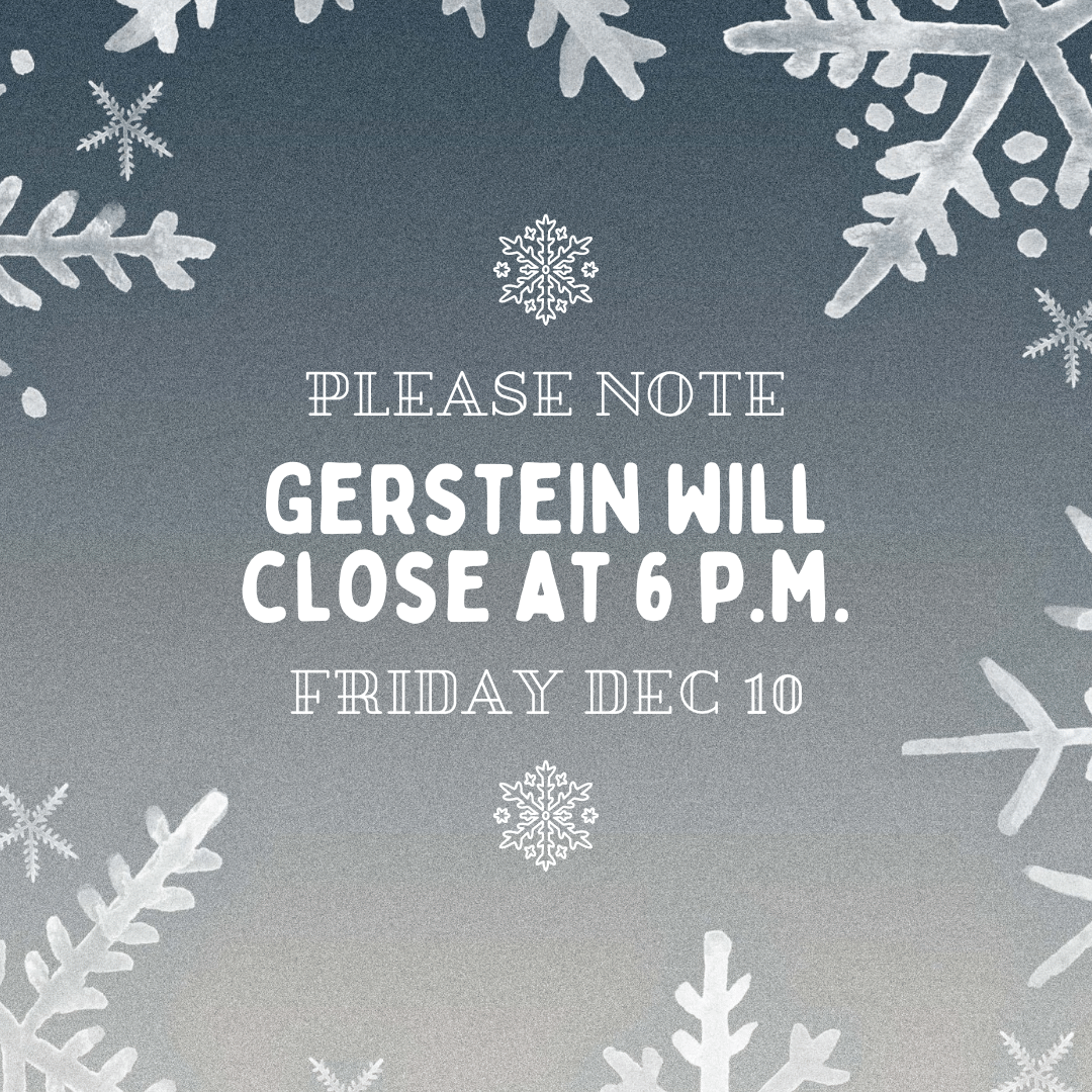 GersteinLibrary's tweet photo. #GersteinLibrary will close at 6 p.m. this Friday, December 10 due to ongoing Landmark Project construction work. While we have your attention, please check the library website for holiday hours: https://t.co/bZLLmZrGm0 @uoftlibraries https://t.co/Lwv3hdnYiL