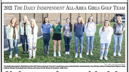 ABHSGirlsGolf's tweet photo. Congratulations to Sophomore Laney Sorrell!  2021 ALL AREA GIRLS GOLF TEAM 
Bright future ahead for this girl!  Proud of you 🐾⛳️@Blazer_High_Ath https://t.co/NgEDvMRj2s