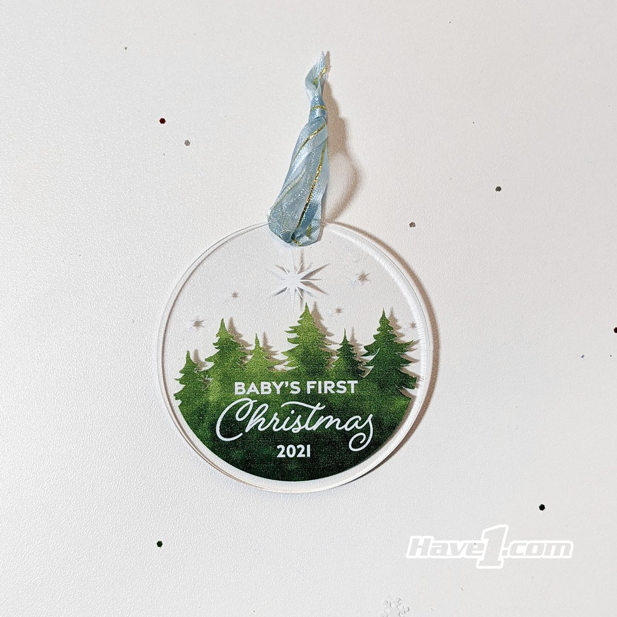 have1com's tweet photo. Is 2021 your first Christmas together? Or baby’s first Christmas? We have the perfect #ChristmasTreeDecorations for you! Shop these acrylic #ornaments online: 
https://t.co/KnUlOwxYeN
#firstchristmas #babysfirstchristmas #shoplocal #owensound #have1com https://t.co/0EYbRbH0AA