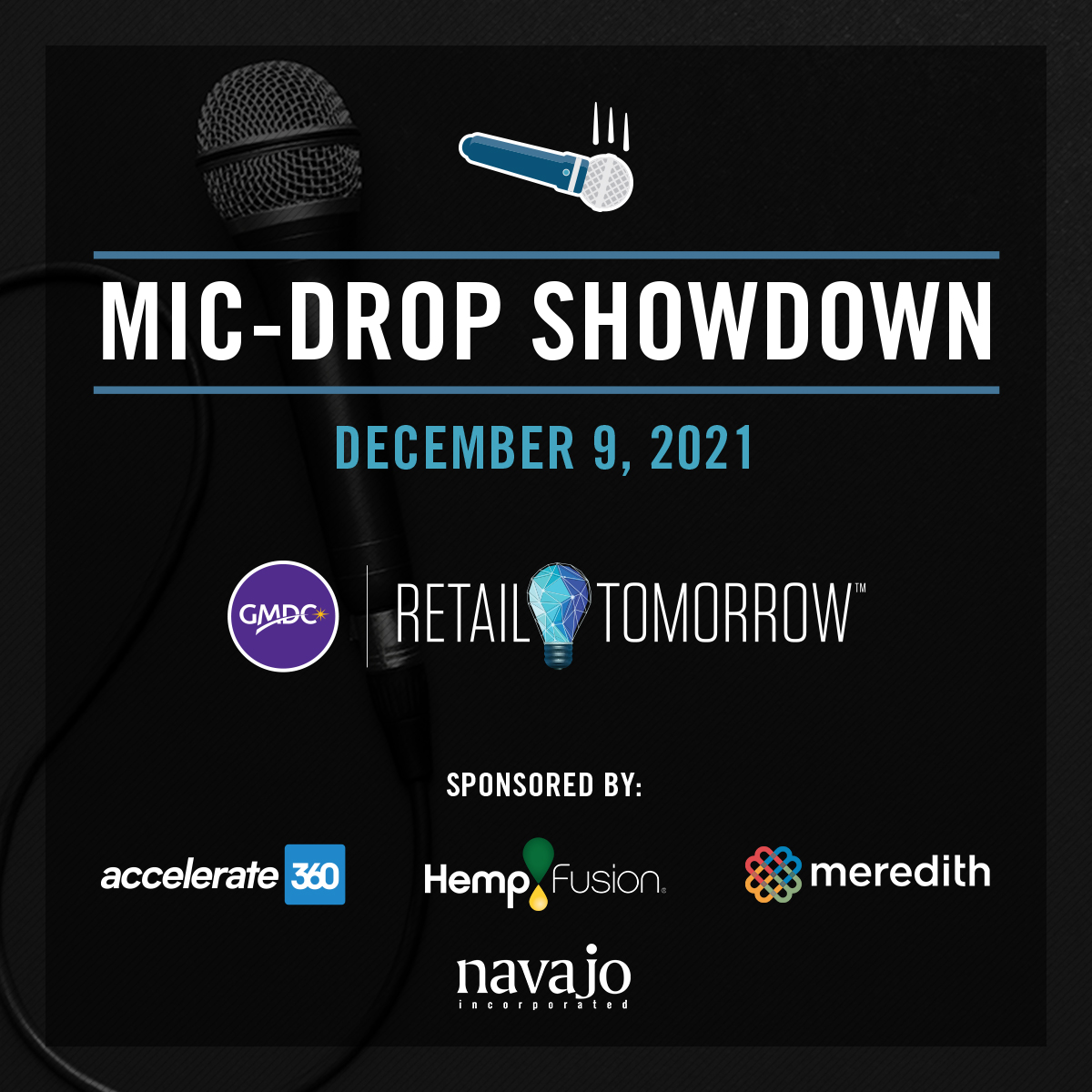 TODAY is the day that we name one startup the a grand prize winner and Mic-Drop Showdown champion 2021. Don't miss the Showdown broadcasting at 1pm eastern. Register now to reserve your seat! hubs.li/H0_ZZWS0 Navajo <a href="/MDP_Inclusion/">Meredith Inclusion</a> <a href="/Accelerate_360/">Accelerate360</a> <a href="/hempfusion/">HempFusion Wellness</a>