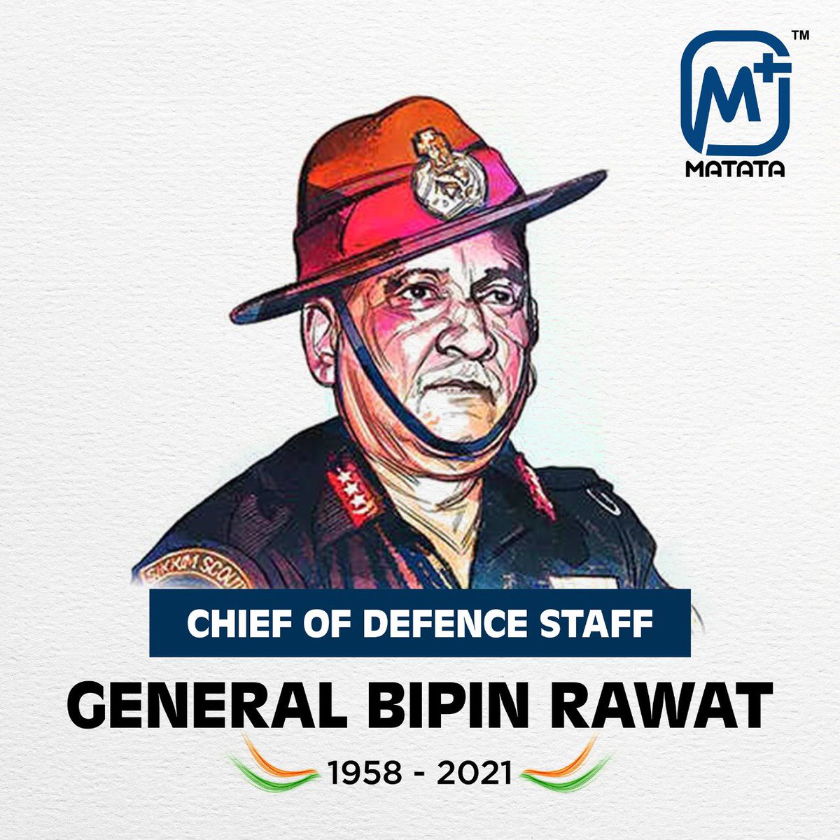 MatataIndia_Off's tweet photo. Rest In peace Sir 🇮🇳🇮🇳🇮🇳
#बिपिन_रावत #RIPGenRawat https://t.co/kn73UuKf6o