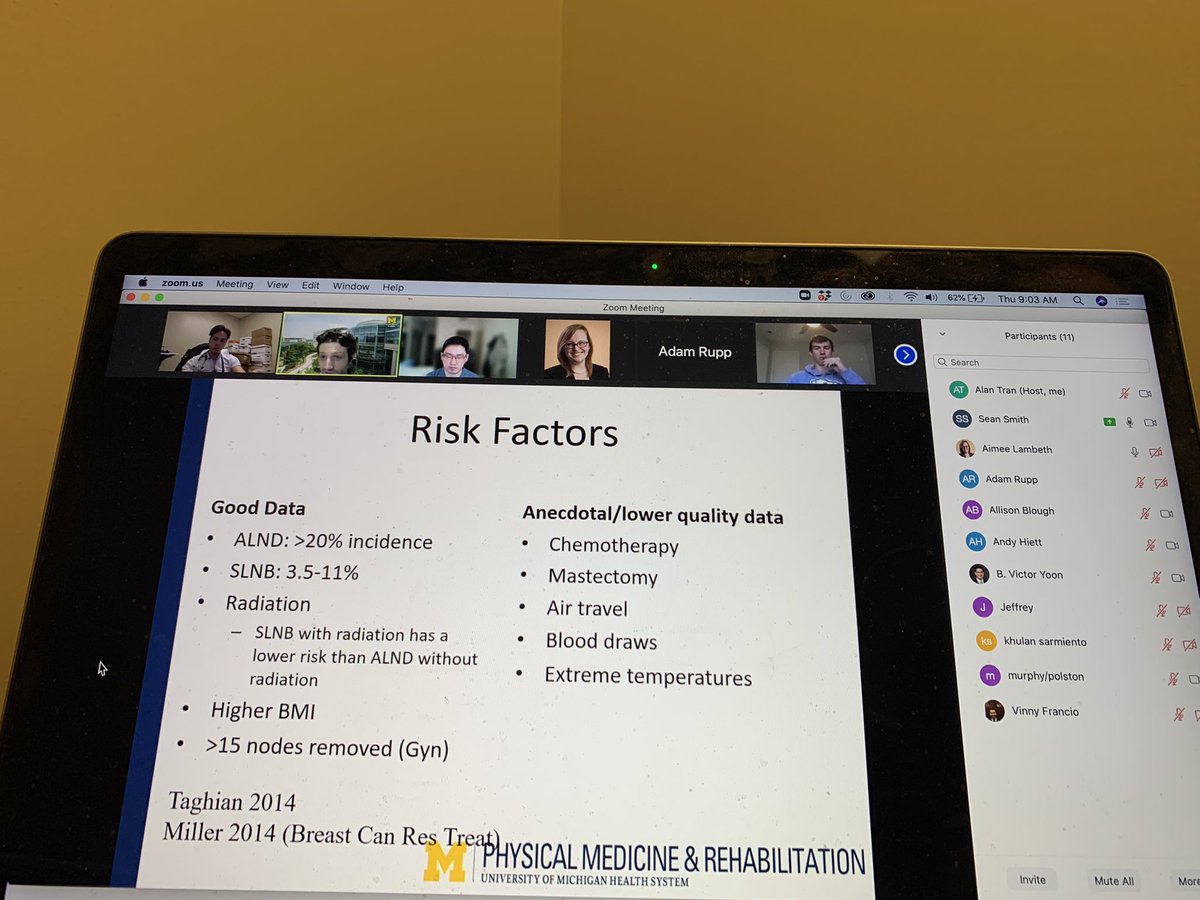 We are happy to have @SeanSmithMD this morning of @UMichPMR giving <a href="/KU_PMR/">KU PM&R</a> a guest lecture in cancer rehab! #physiatry #goblue #RockChalk