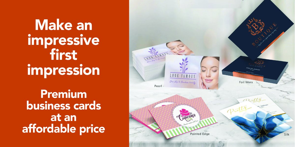 BlueChutePrints's tweet photo. Pearl, Painted Edge, Foil &amp; Silk are some of the beautiful options we offer. #blueparachuteprintpromo #businesscards #cards #banners #promotions #signage #LogoDesign #giftcard #flyers #windowclings #customprinting #printingservices #graphicdesignservices #picoftheday https://t.co/omiopYuKw4