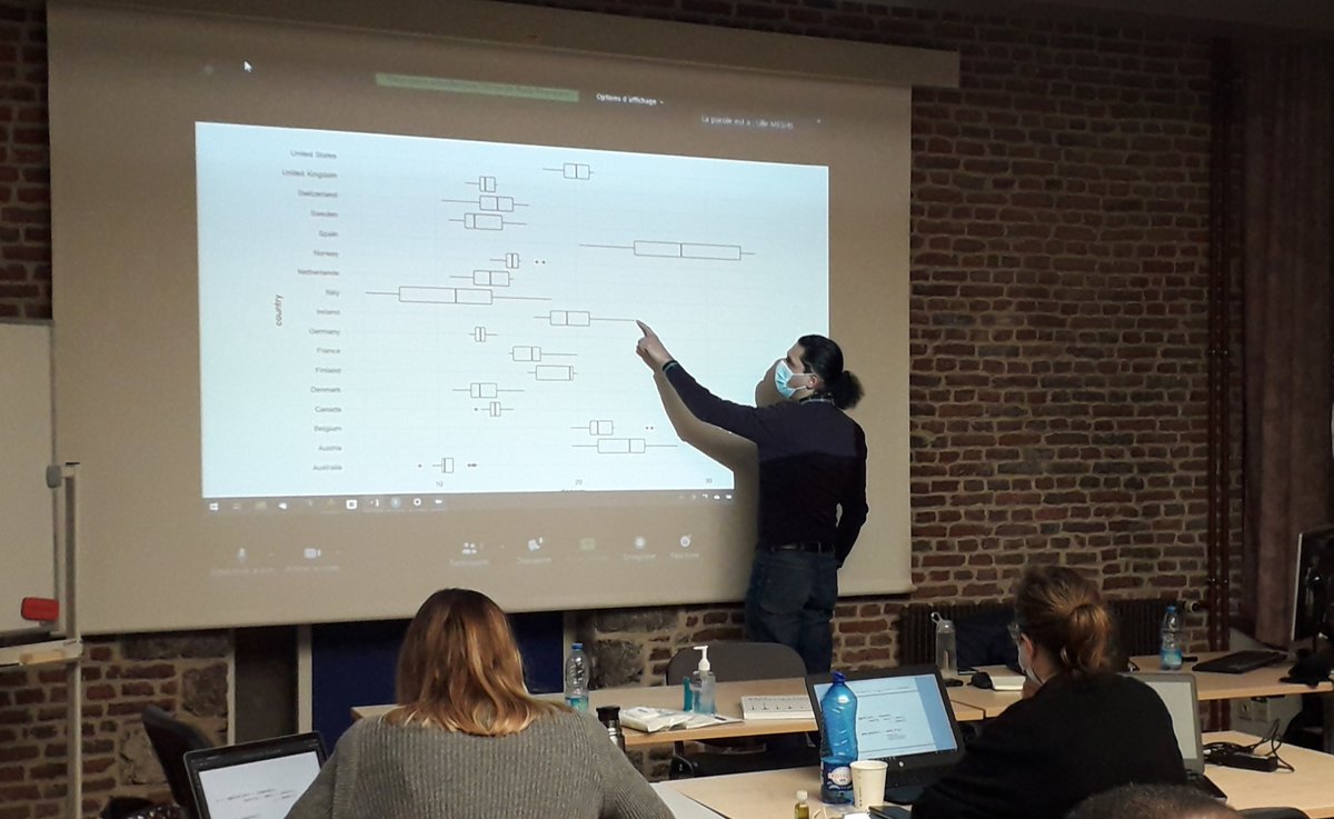 PUDL6's tweet photo. La semaine #dataSHS s'est poursuivie aujourd'hui avec @n_veerapen de l'équipe ORKAD du CRIStAL, qui a proposé à nos participants🧑💻un atelier de visualisation de #données : "bases et pratique en R et ggplot2" 📈
@progedo https://t.co/M4fqTfiJ0E