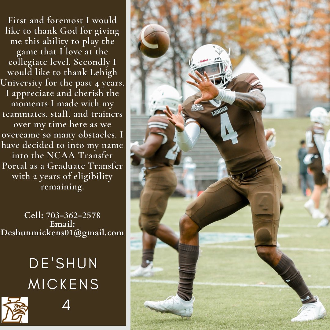 4ShaunMickens's tweet photo. Thank you Lehigh 🤎🙏🏾 https://t.co/f5fdnPYUAr