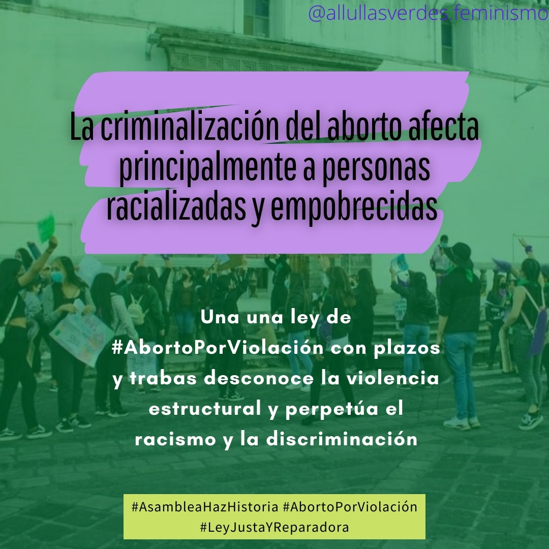 Las demandas y necesidades de las víctimas de violación deben tomarse en cuenta a la hora de crear leyes. Garantizar el acceso a  la justicia #AbortoPorViolación sólo es posible con la construcción de una ley ética y digna #LeyJustaYReparadora