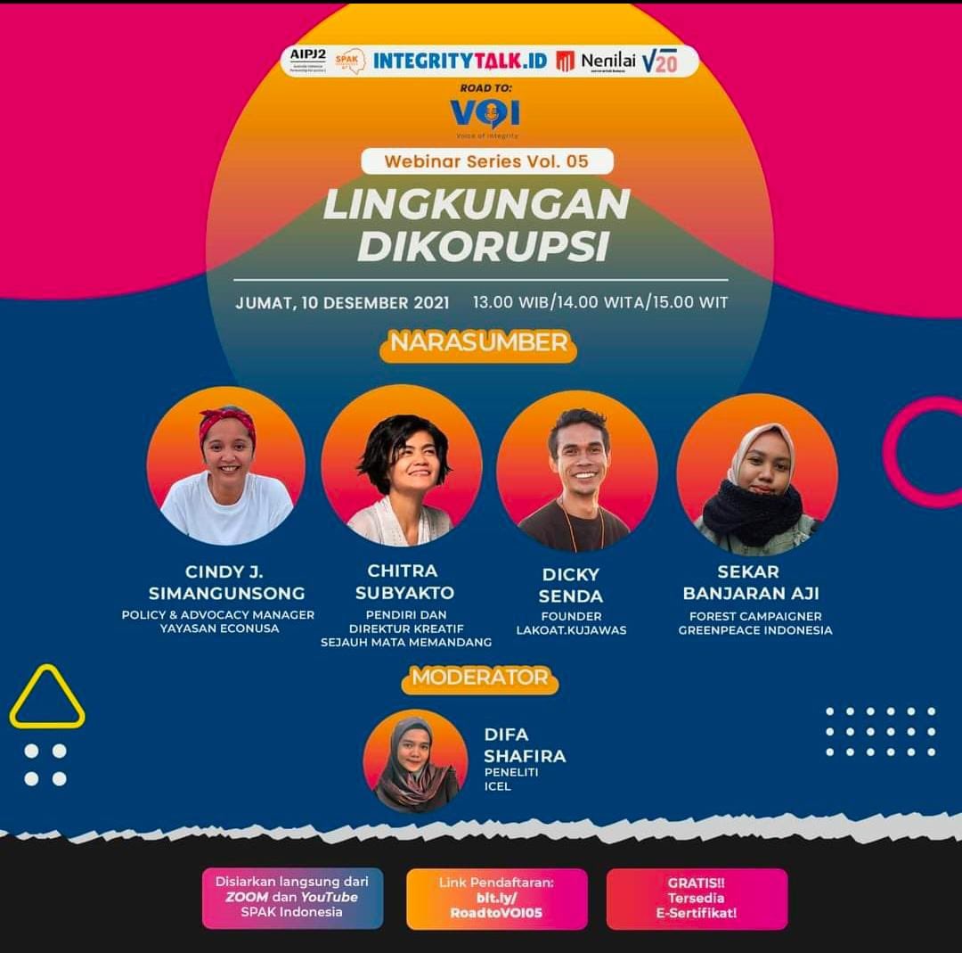 Besok ada webinar bertema “Lingkungan Dikorupsi”. Aku akan lebih fokus kepada hak-hak masyarakat adat atas warisan kekayaan tanah adat mereka di Tanah Papua. Praktek yang terjadi sekarang adalah praktek korupsi masa depan mereka.