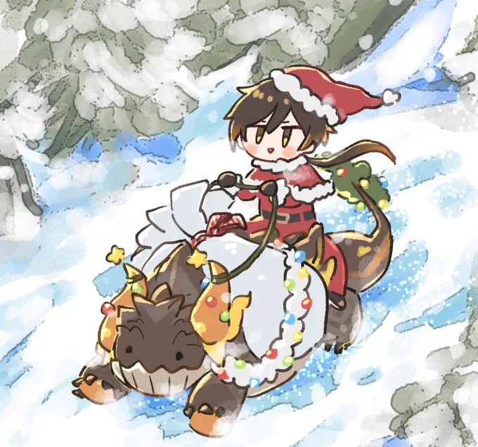 🎅サンタ先生とトナカイ若陀🎄 