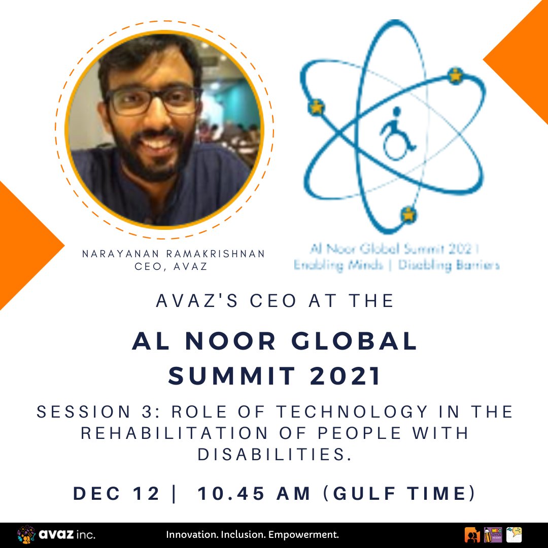 avazapp's tweet image. Avaz CEO at Al Noor Global Summit
The Al Noor Global Summit is happening on December 11 &amp;amp; 12, 2021. We invite you to join us for this event! 
angs2021.com/registration.p…
#avazapp #aacslp #instaslp #specialeducation #aac #specialeducationteacher #speechtherapist #speechtherapy