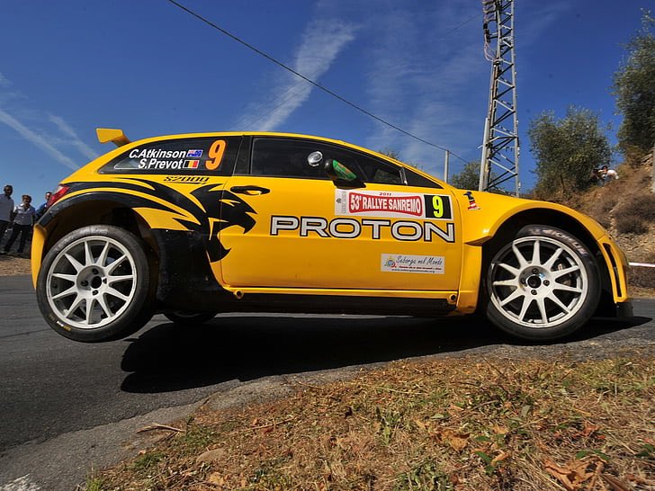 MundoRallyes's tweet photo. Hoy recordamos uno de los vehículos de la categoría S2000, el Proton Satria Neo. 

Aquel amarillo distinguido que rodó por los tramos del Mundial allá por 2012 hasta que la complicada situación financiera de la compañía puso fin al proyecto. https://t.co/39tCkhyIMT