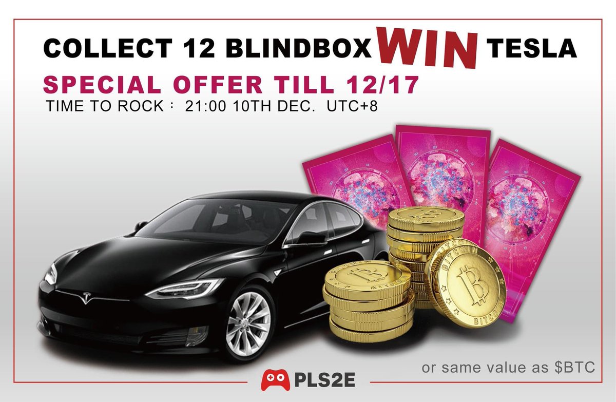 PLS2Eio's tweet photo. 👉Draw 👉Minging 👉Earn 🤖#Reapt
✅Win #Tesla or #Btc  

#NFT2E 
#NFTMinging
#Blindbox 

⏰Launch Time
👉10th Dec. (UTC+8 21:00)

🚴‍♂️🚴‍♂️Join TG 
👉 https://t.co/QmBKd79tEb

#NFTGame #GameFi #NewBornDex 
#PLS2E #P2E #BTCLove https://t.co/Ei9kLHzj9Y