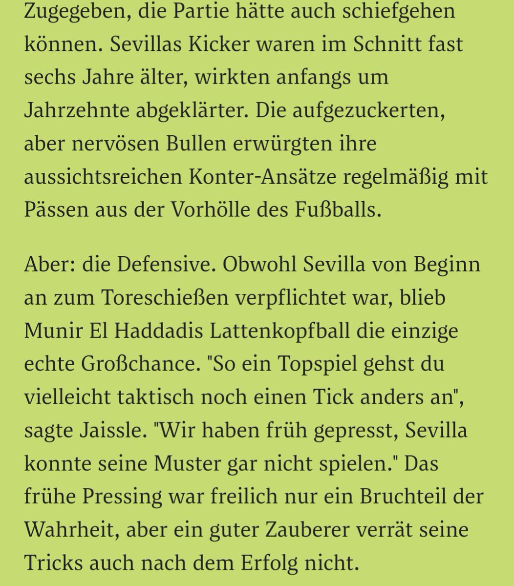 Es war nicht alles perfekt, was <a href="/RedBullSalzburg/">FC Red Bull Salzburg</a> gestern gemacht hat. Aber was besonders gut war, muss man auch dem Trainerteam auf die Fahnen schreiben. #RBSSEV

derstandard.at/story/20001317…
