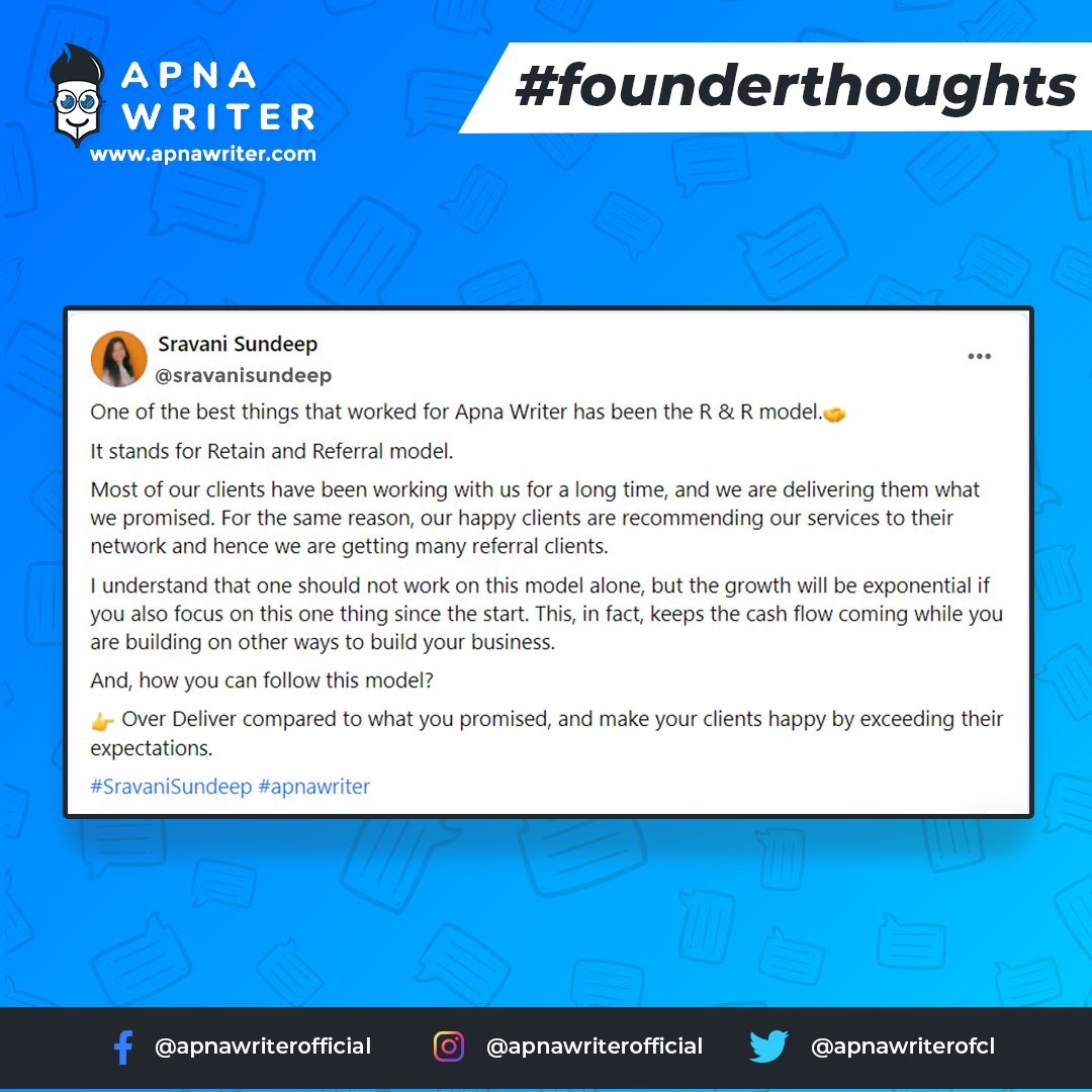 ApnaWriterofcl's tweet photo. No caption is needed...

#apnawriter #sravanisundeep #thursdaythoughts #founderthoughts #lifelessons #growupthoughts #growupfounder #thoughtoftheday #thoughtsforlife #mindset  #positivity #freedom #business #focus #goals #leadership https://t.co/DACaEY1lzB