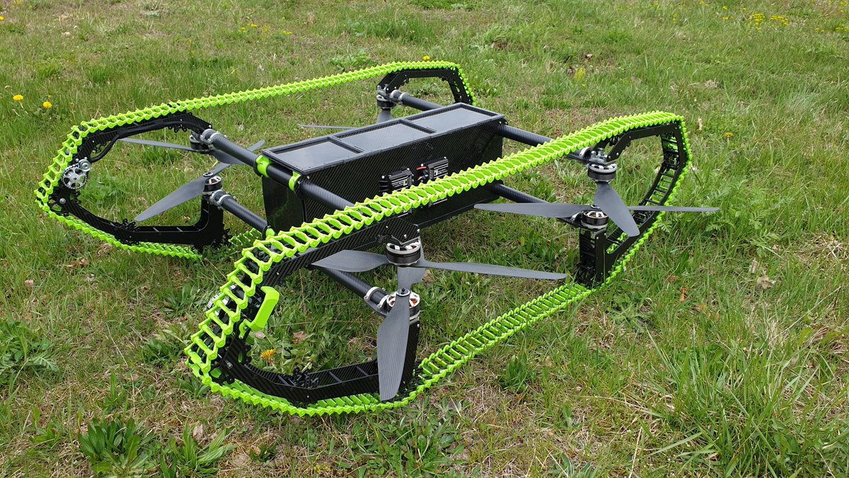 dronehub_ai's tweet photo. Huuver – UAV-UGV platform that combines two types of propulsion systems. This drone activates flying and driving capabilities in one place. As Cervi Robotics (Dronehub) we are honored to be a part of this project. 

Read more here: https://t.co/NWaEudc3YV

#huuver #UAV #UGV https://t.co/9cDP9hpJmu