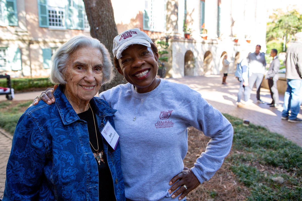CofCalumni's tweet photo. At #FallAlumniWeekend's Lowcountry Boil, Board of Trustees Chair David Hay '81 + @CofCHsu led the dedication of the Alumni Welcome Center at Towell Library in memory of Anthony J. "Tony" Meyer '49 (1929-2020). The Concert Choir sang "Tony's favorite song," the @CofC Alma Mater. https://t.co/E9xbOJpnsu