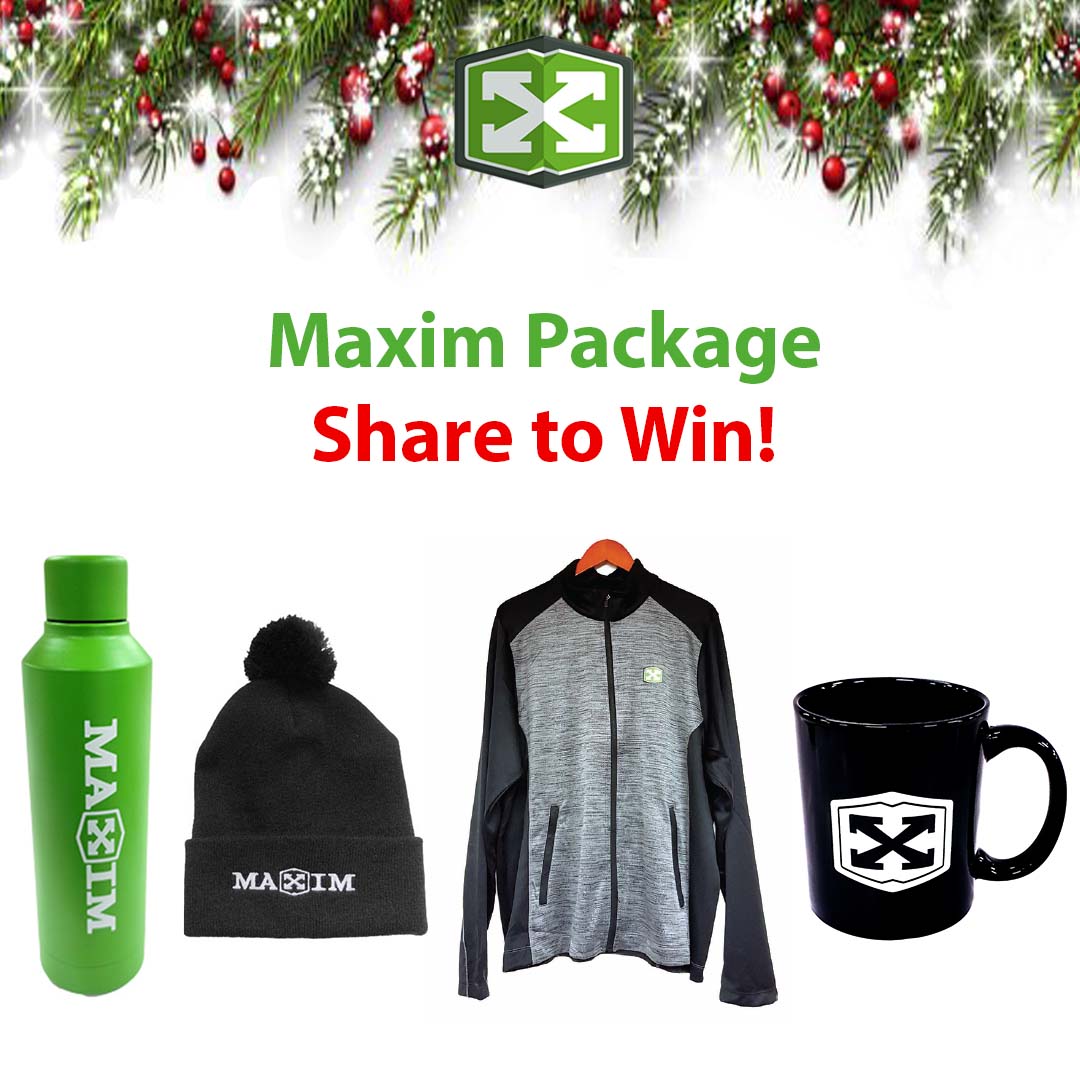 On the ninth day of Christmas, Maxim gave to me… A Maxim package!

Congrats to Lori Vidas for winning yesterday's detailing package. Today, retweet this post to win:

- A Maxim Water Bottle
- A Maxim Toque
- A Maxim Fleece Jacket
- A Maxim Mug