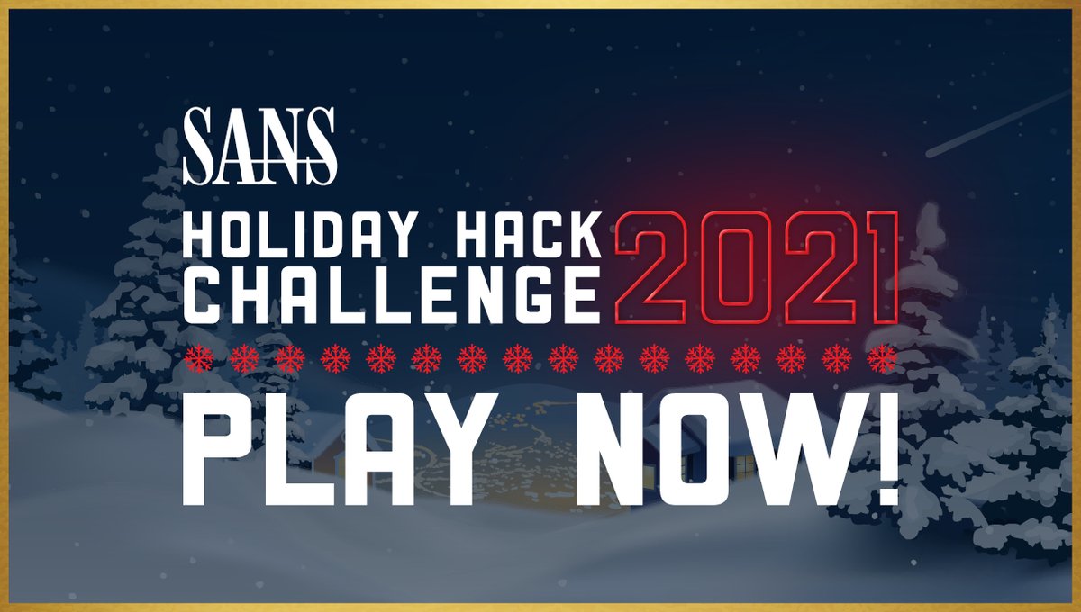 🎁 It’s here! The SANS #HolidayHack Challenge 2021 is live!

Get started at: sans.org/holidayhack