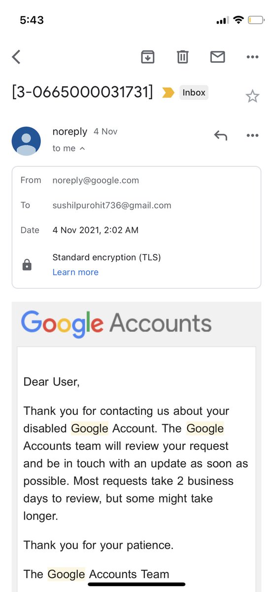RSRP736's tweet photo. @gmail If you really care then maybe you would have help me out too 
I have saw done each and every solution you provided still no reply
Please provide me some way to get my data back and now I’m really our data is not really safe with you to trust with. https://t.co/yNlw7c2tA7