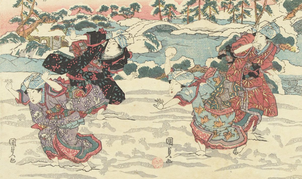 PublicDomainRev's tweet photo. Snowball Fights in Art (1400–1946) — What’s wondrous about browsing the images of snowball fights gathered here is how little changes across centuries and continents: https://t.co/mC1GCuRM8o https://t.co/2IdBo3MWXt