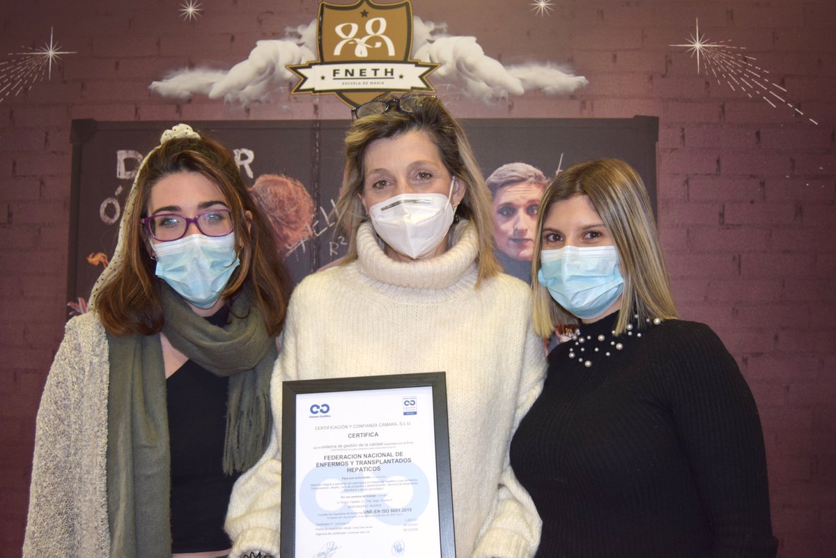La Federación Nacional de Enfermos y Trasplantados Hepáticos: <a href="/fneth_org/">FNETH</a> , recibe su sello de Calidad ISO 9001. Su presidenta, Eva Pérez Bech, comparte con nosotros su experiencia en esta entrevista. ¡Enhorabuena a todo el equipo!
camaracertifica.es/la-federacion-…