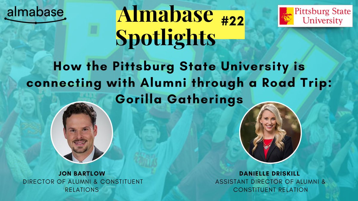 almabaseapp's tweet image. For this edition of Almabase Spotlights featuring Public Universities 💡, we feature Pittsburg State University and their incredible Idea to connect with constituents through a road trip. 

⏩⏩ Read the full story: hubs.la/Q010yXmj0

#AlmabaseSpotlights #AlumniCentricity