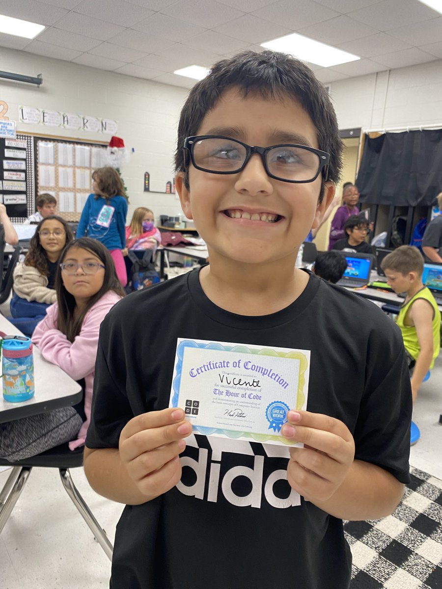 growin3rd's tweet photo. Our third grade class had a #codefront blow in! We completed an hour of code yesterday and I couldn't be more proud of them! @AngletonISD https://t.co/6JRNqEUN2R