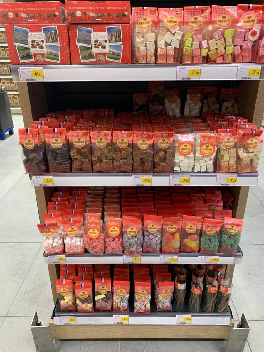 🆕 Gourmandises du <a href="/NordPasdeCalais/">Nord Pas de Calais</a> 📍
L'Intermarché de Compiègne fait la part belle aux produits régionaux de la confiserie Cœur des Lys, installée au cœur des Flandres !
