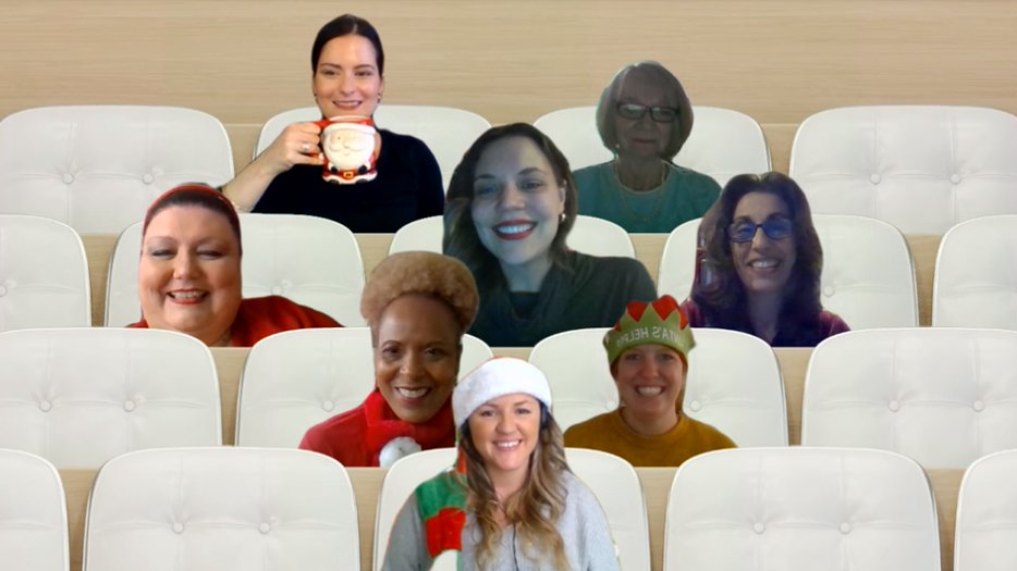 😊❤ What a difference a year makes! This staff photo was taken in 2020, we are so happy to be back together in person now. Feeling extra grateful to celebrate the holidays together this year! ☕️🌟