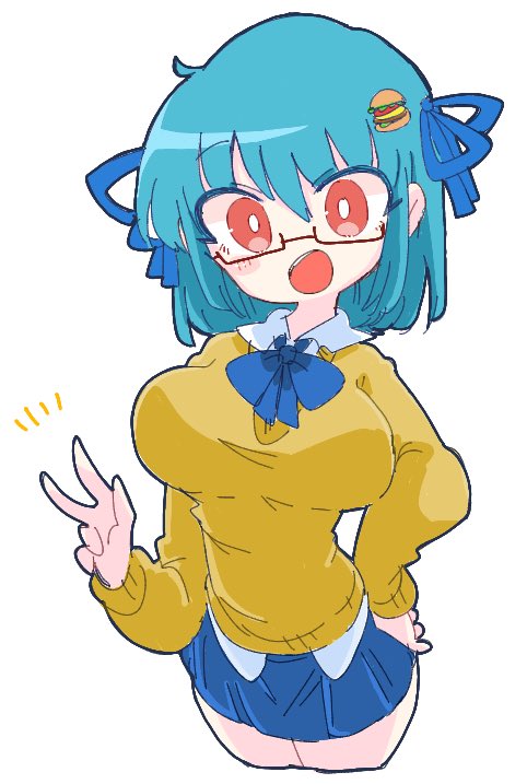 「絵茶バーガーちゃん🍔 」|おぷーナのイラスト
