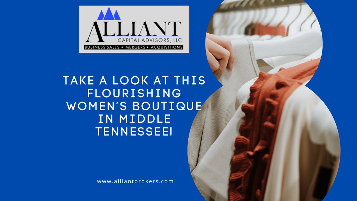 Take a look at this flourishing Women’s Boutique in Middle #Tennessee! With a strong comeback after the pandemic and several benefits negotiated for the new owner, this is a fantastic opportunity! 

#franchises #entrepreneur

bit.ly/3pdibUq