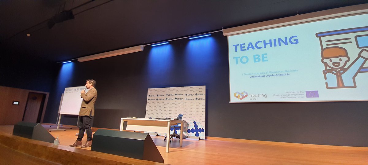 LoyolaResearch's tweet photo. Arranca el Proyecto Internacional Europeo #TeachingToBe en @LoyolaAnd con una jornada para hablar de Bienestar Docente, el futuro de la educación y mucho más @EUErasmusPlus https://t.co/s2JGNkwWUP