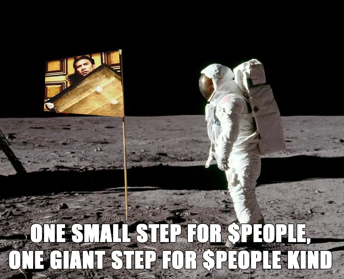 pplfollowppl's tweet photo. @carlmoon The moon landing all over again! Carl Sagan said "In the deepest sense the search for extraterrestrial intelligence is a search for ourselves" -- it's one small step for $people, one giant leap for $people kind! #carlsagan #crypto #ConstitutionDAO #peopledao #moon #moonlanding https://t.co/U4ps19cPPC