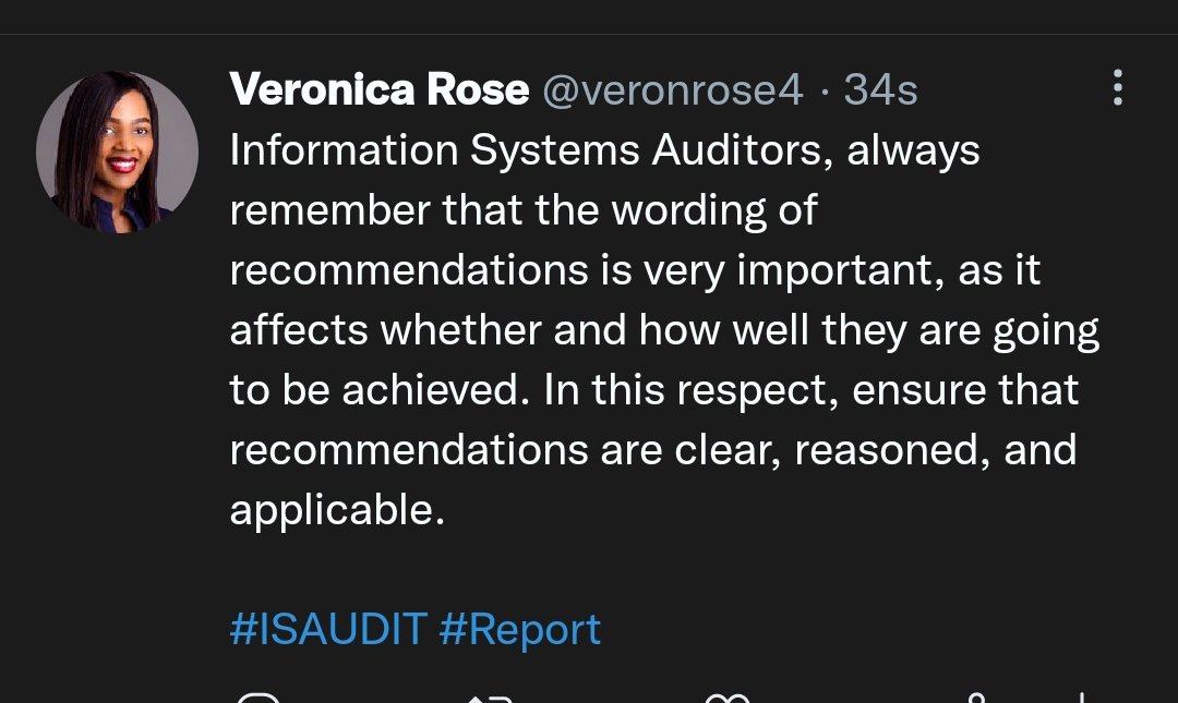 veronrose4's tweet photo. #informationsystemsauditors #securityauditors #profession #cisa #Report https://t.co/8DGd5HqnFG