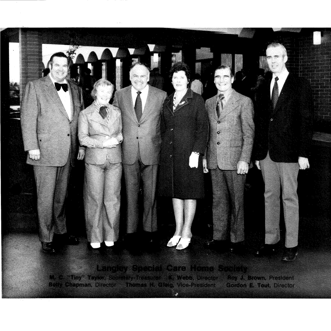 LangleyLodge's tweet photo. For Throwback Thursday (#tbt), check out this photo from the Langley Lodge ribbon-cutting in 1974. This is our first Board of Directors! https://t.co/BD7FRCet2Y