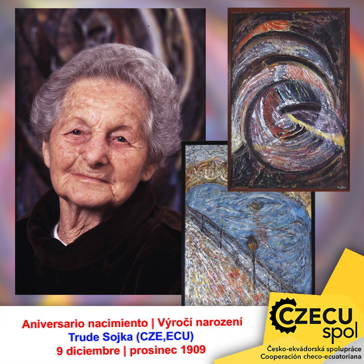 Aniversario nacimiento Trude Sojka | Hoy hace 112 años, nació Trude Sojka (1909 - 2007), artista de origen checo que hizo de Ecuador su hogar al finalizar la Segunda Guerra Mundial. En su cumpleaños queremos recordar su legado, así como su historia por el mundo.

#EnPraga