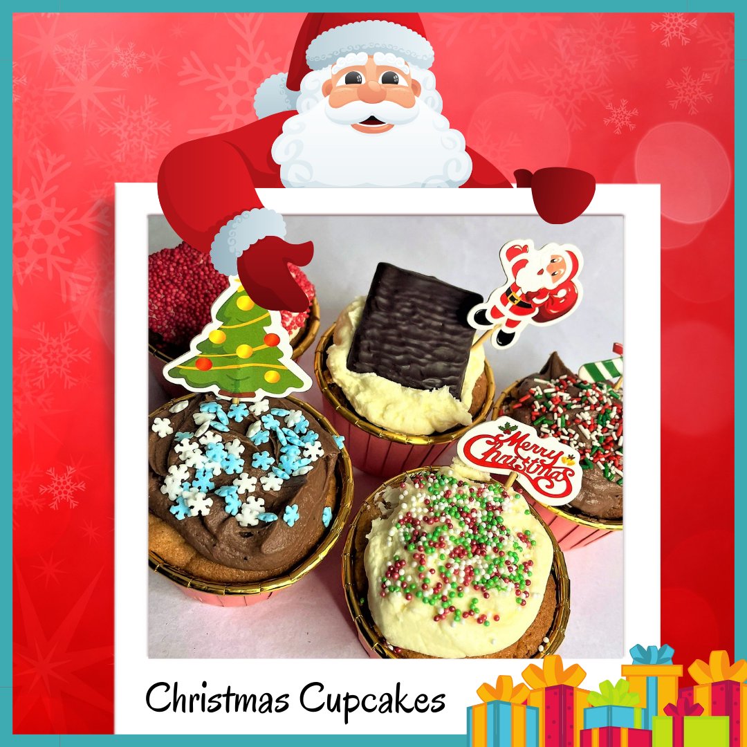 PostnBake's tweet photo. 🎄🧁 Christmas Cupcakes Bake Box 🧁🎄
Delicious moist sponge cake topped off with a chocolate icing and comes with Christmas themed cake toppers 😋
Ideal gift for a loved one this Christmas 🎁
Check out all our Bake Boxes at https://t.co/RF3AtreDvw
#homebaking #bakeboxes https://t.co/oVbHpFVUvI