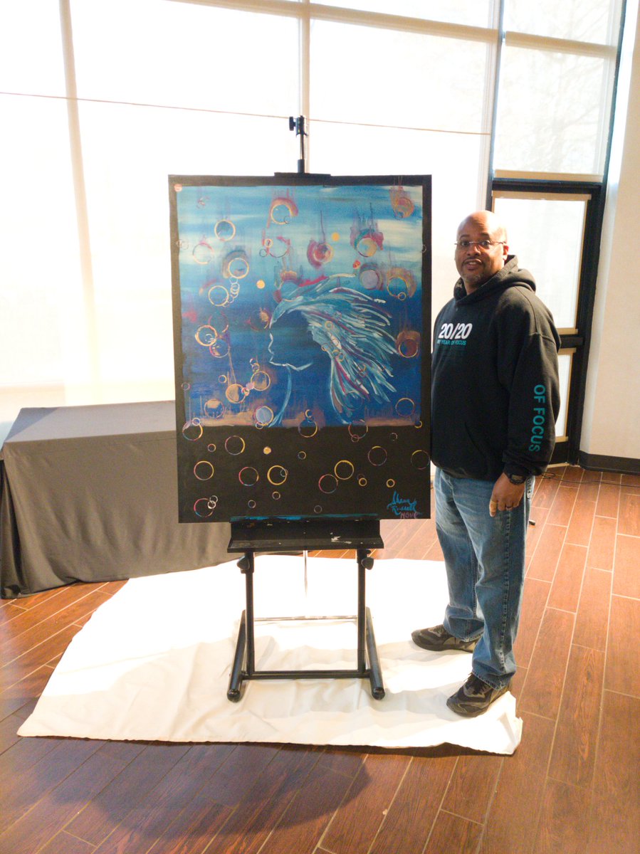 sd_russell's tweet photo. This is me from at Empower Women's Conference in Greenville SC Dec 4 2021. #CustomArt #yeahTHATgreenville https://t.co/tnzPLVSmhA