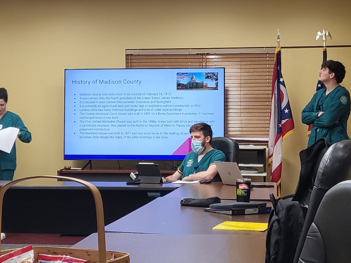 Great job #wrightstateuniversity #nursingstudents on your project presentation today! We loved learning what you discovered about the community of #madisoncountyoh and #madisoncountypublichealth