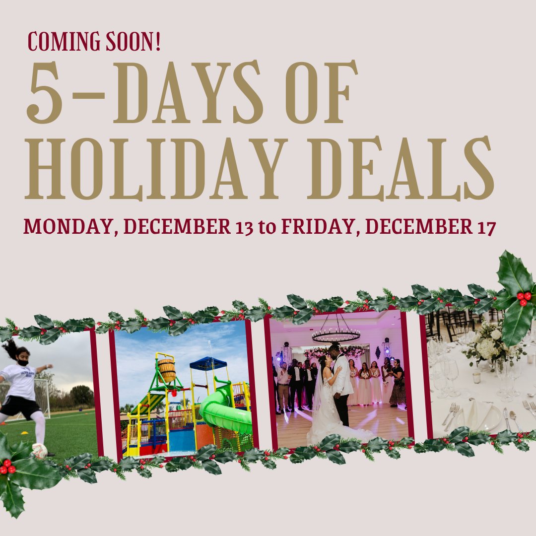 balmoralflorida's tweet photo. Mark your calendar! 5-Days of Holiday Deals are coming! 🎉 Balmoral Resort Florida and it's partners are bringing you 5-Days of Holiday Deals from Monday, December 13, 2021 to Friday, December 17, 2021.

 Keep an eye out for amazing daily promotions starting Monday! ✨ https://t.co/maUJL98YSB