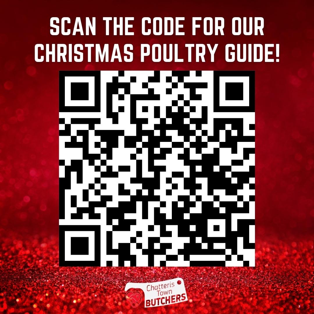 Have you placed your order for our Christmas booking yet? Scan this QR code to check out our poultry guide and do it as soon as possible! Our book will be open until December 15th. 🍖