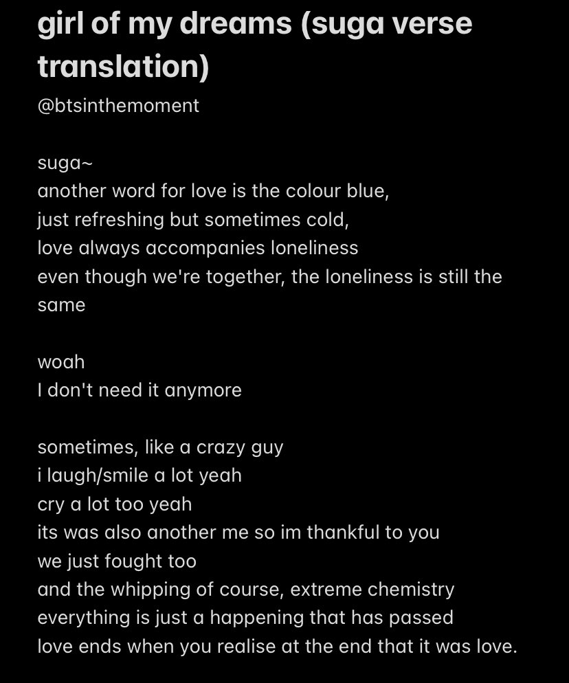 Iryl ㅅ Twitterissa Is It Just Me Yoongi S Verse In Girl Of My Dreams And Autumn Leaves Gave Me Similar Emotions Both Lyrics Are Painful So Angsty And The Way Yoongi Raps Iryl ㅅ Twitterissa Is It Just Me Yoongi S Verse In Girl Of My Dreams And Autumn Leaves Gave Me Similar Emotions Both Lyrics Are Painful So Angsty And The Way Yoongi Raps