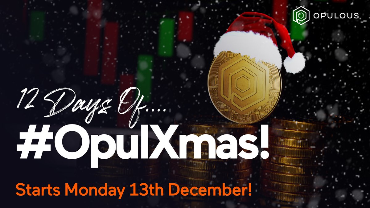 opulousapp's tweet photo. 🎅 Ho ho HODL 🎅

Gather round the #OpulXmas tree, as we launch a HUGE festive giveaway for $OPUL hodlers!🎄

Prizes up for grabs: 
🎁  $20,000 worth of $OPUL tokens 
🎁  3 HUGE international trips 
🎁  UPDATED #Opulous merch + MORE!

12 days of #OpulXmas starts Monday 🙌 https://t.co/cKSr9jPEgZ
