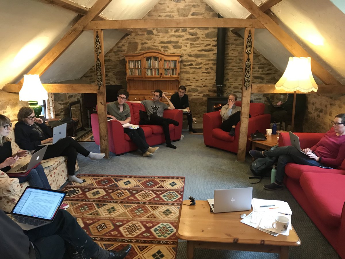 After our ⁦@CHRussiaEurasia⁩ paper launch yesterday or ⁦@GlobalIntegrity⁩ team is having an academic workshop with colleagues at a house in exmoor national park. ⁦@tenaprelec⁩ ⁦@S_de_Oliveira⁩ ⁦@METhorley⁩ ⁦@jodylaporte1⁩