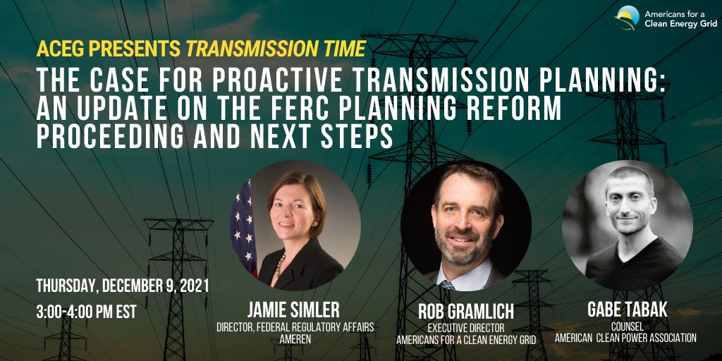 USCleanPower's tweet photo. Happening today: ACP Counsel Gabe Tabak will join @CleanEnergyGrid’s #TransmissionTime conversation on "The Case for Proactive #Transmission Planning” &amp; will discuss the comments made in response to the @FERC ANOPR.

Register &amp; tune in today at 3pm EST
👉 https://t.co/4yVHIxToGj https://t.co/6XyFSgAIYz